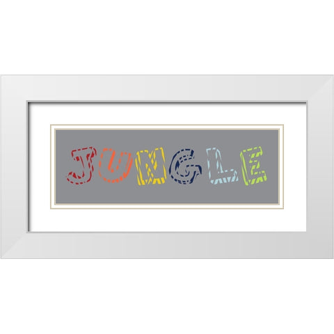 Jungle White Modern Wood Framed Art Print with Double Matting by Lewis, Sheldon