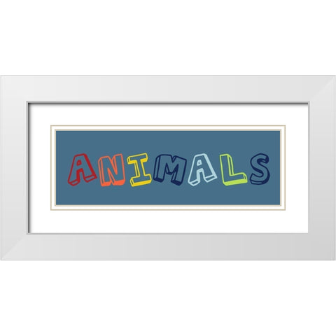 Animals White Modern Wood Framed Art Print with Double Matting by Lewis, Sheldon