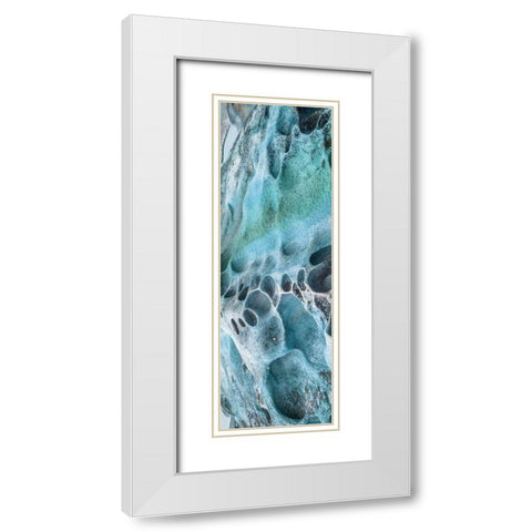 Coastal Rock 1 White Modern Wood Framed Art Print with Double Matting by Lewis, Sheldon