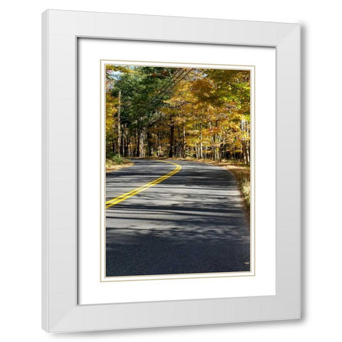 Around The Bend White Modern Wood Framed Art Print with Double Matting by Lewis, Sheldon