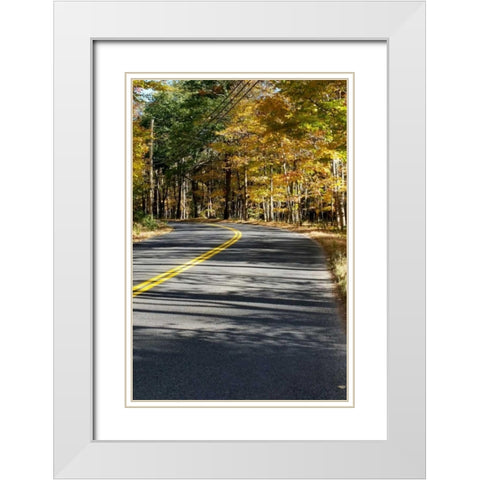 Around The Bend White Modern Wood Framed Art Print with Double Matting by Lewis, Sheldon