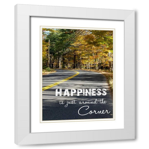 Around The Corner White Modern Wood Framed Art Print with Double Matting by Lewis, Sheldon