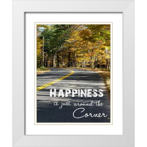 Around The Corner White Modern Wood Framed Art Print with Double Matting by Lewis, Sheldon