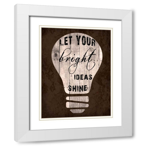 Shine Bright White Modern Wood Framed Art Print with Double Matting by Lewis, Sheldon