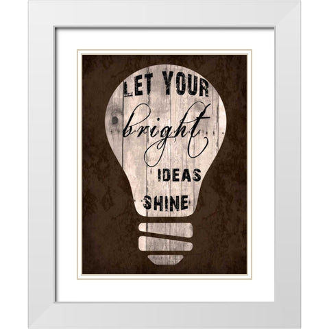 Shine Bright White Modern Wood Framed Art Print with Double Matting by Lewis, Sheldon