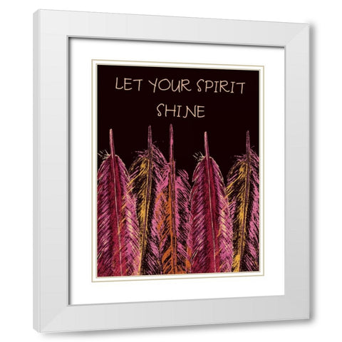 Let Your Spirit Shine White Modern Wood Framed Art Print with Double Matting by Lewis, Sheldon