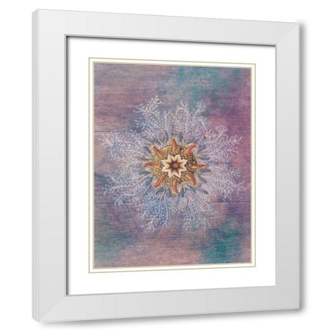 Ocean Blend White Modern Wood Framed Art Print with Double Matting by Lewis, Sheldon