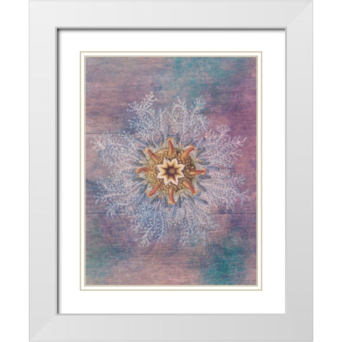 Ocean Blend White Modern Wood Framed Art Print with Double Matting by Lewis, Sheldon