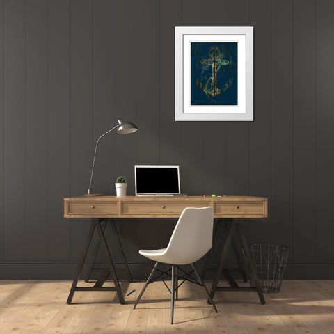 Anchors Away 2 White Modern Wood Framed Art Print with Double Matting by Lewis, Sheldon