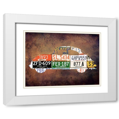 Travel On Route 66 White Modern Wood Framed Art Print with Double Matting by Lewis, Sheldon
