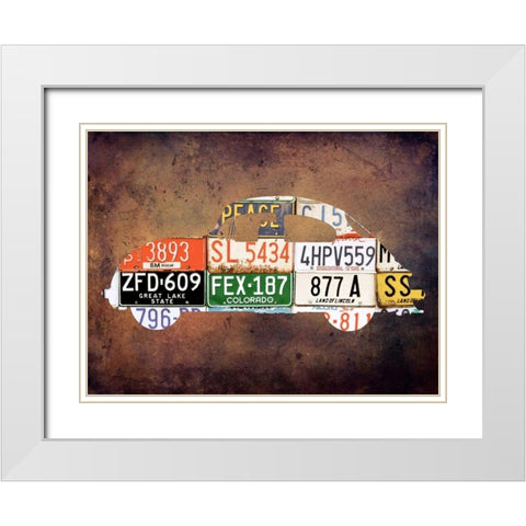 Travel On Route 66 White Modern Wood Framed Art Print with Double Matting by Lewis, Sheldon
