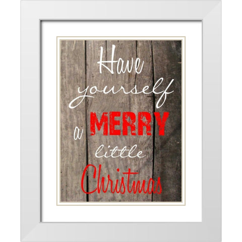 Bright Christmas White Modern Wood Framed Art Print with Double Matting by Lewis, Sheldon