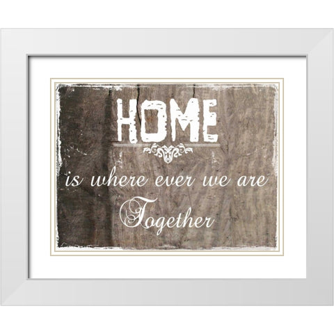 Our Loving Home White Modern Wood Framed Art Print with Double Matting by Lewis, Sheldon