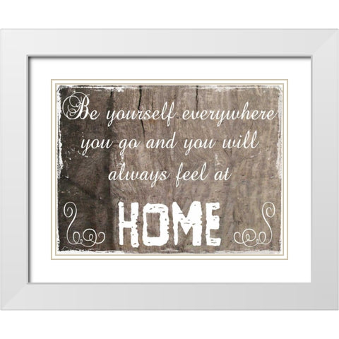 Be At Home White Modern Wood Framed Art Print with Double Matting by Lewis, Sheldon