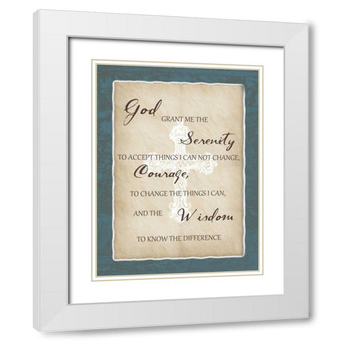 Grant Me Oh Lord White Modern Wood Framed Art Print with Double Matting by Lewis, Sheldon
