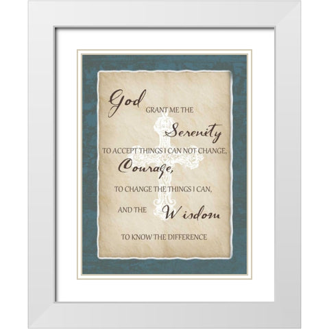 Grant Me Oh Lord White Modern Wood Framed Art Print with Double Matting by Lewis, Sheldon