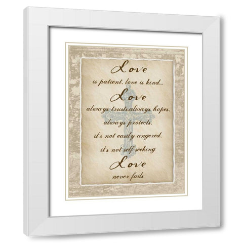 Patient Love White Modern Wood Framed Art Print with Double Matting by Lewis, Sheldon
