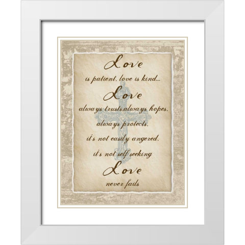 Patient Love White Modern Wood Framed Art Print with Double Matting by Lewis, Sheldon
