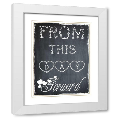 This Day Forward White Modern Wood Framed Art Print with Double Matting by Lewis, Sheldon