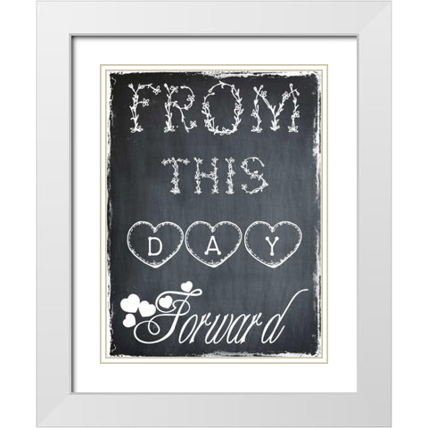 This Day Forward White Modern Wood Framed Art Print with Double Matting by Lewis, Sheldon
