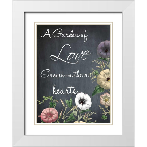 A Garden Of Love White Modern Wood Framed Art Print with Double Matting by Lewis, Sheldon