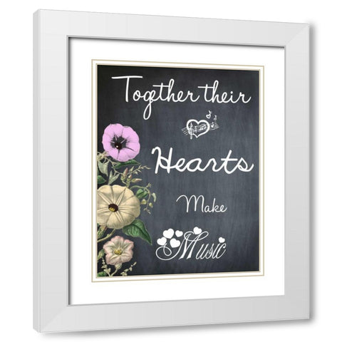 Music From The Heart White Modern Wood Framed Art Print with Double Matting by Lewis, Sheldon
