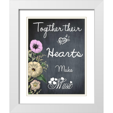 Music From The Heart White Modern Wood Framed Art Print with Double Matting by Lewis, Sheldon