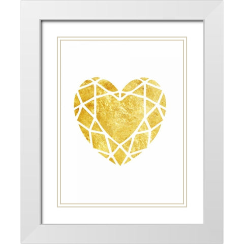 Love Tangle White Modern Wood Framed Art Print with Double Matting by Lewis, Sheldon