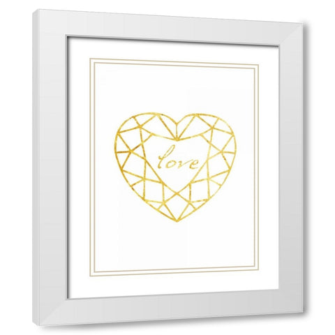 Love Wire White Modern Wood Framed Art Print with Double Matting by Lewis, Sheldon
