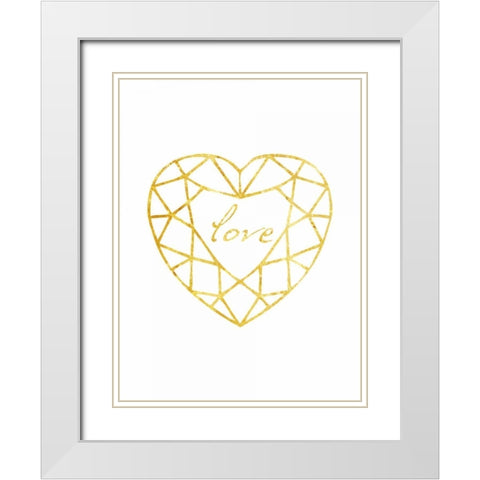 Love Wire White Modern Wood Framed Art Print with Double Matting by Lewis, Sheldon