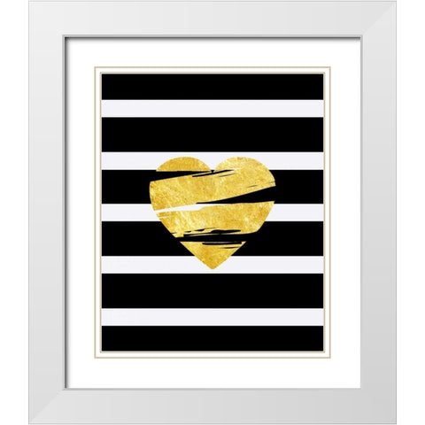 Hello Cupid White Modern Wood Framed Art Print with Double Matting by Lewis, Sheldon