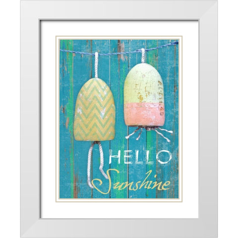 Hello Sunshine White Modern Wood Framed Art Print with Double Matting by Lewis, Sheldon