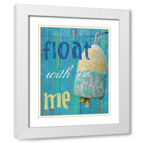 Float With Me White Modern Wood Framed Art Print with Double Matting by Lewis, Sheldon