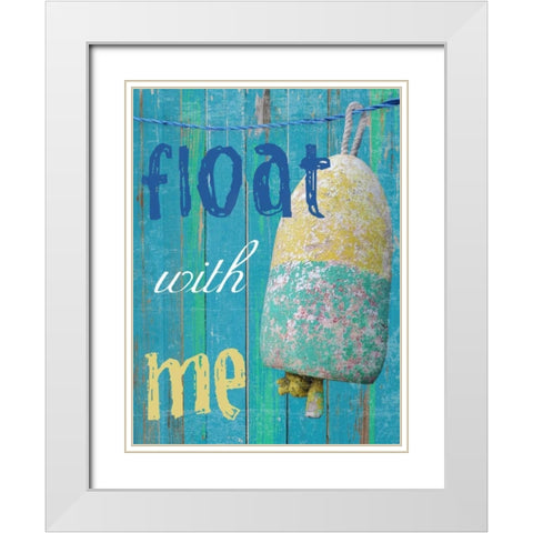 Float With Me White Modern Wood Framed Art Print with Double Matting by Lewis, Sheldon