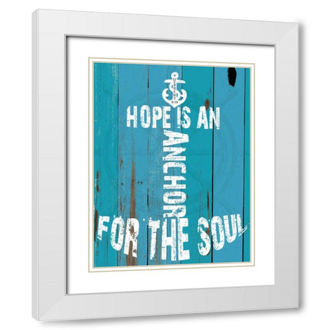 Hebrews 6-19 White Modern Wood Framed Art Print with Double Matting by Lewis, Sheldon