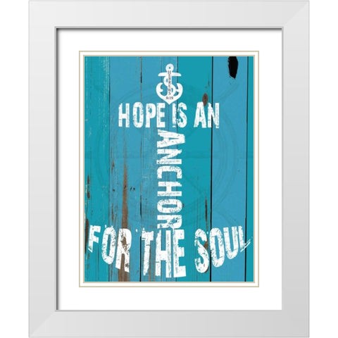 Hebrews 6-19 White Modern Wood Framed Art Print with Double Matting by Lewis, Sheldon