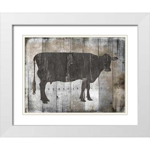 Fresh Local Beef White Modern Wood Framed Art Print with Double Matting by Lewis, Sheldon