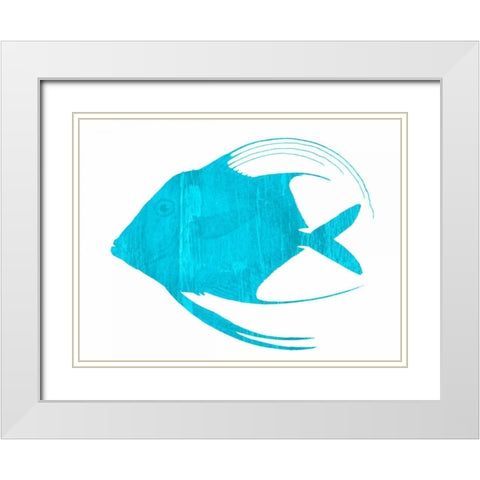Angel Blue White Modern Wood Framed Art Print with Double Matting by Lewis, Sheldon