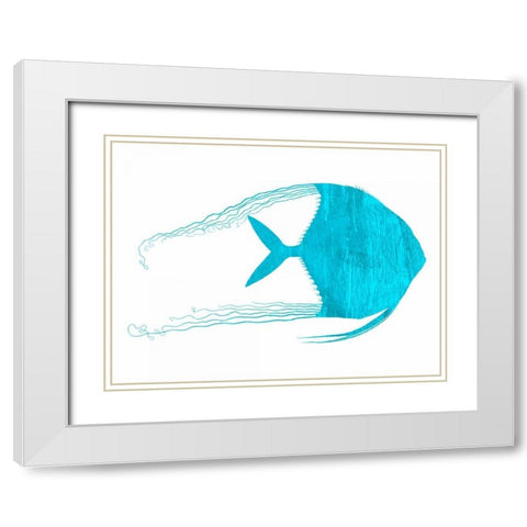 Blue Angel White Modern Wood Framed Art Print with Double Matting by Lewis, Sheldon