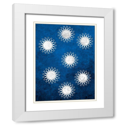 Indigo Sky 1 White Modern Wood Framed Art Print with Double Matting by Lewis, Sheldon