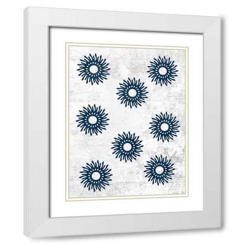 Indigo Sky 2 White Modern Wood Framed Art Print with Double Matting by Lewis, Sheldon