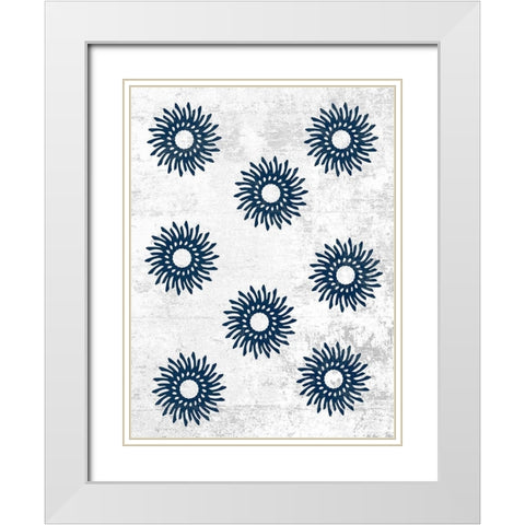 Indigo Sky 2 White Modern Wood Framed Art Print with Double Matting by Lewis, Sheldon