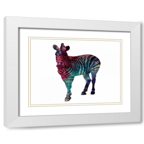 Stripes Of Colors White Modern Wood Framed Art Print with Double Matting by Lewis, Sheldon