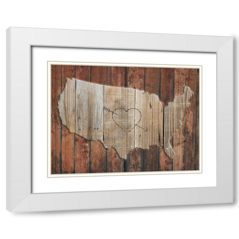 Heart And Home White Modern Wood Framed Art Print with Double Matting by Lewis, Sheldon