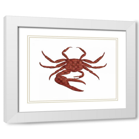 Crustation Pattern 1 White Modern Wood Framed Art Print with Double Matting by Lewis, Sheldon