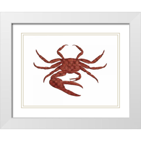 Crustation Pattern 1 White Modern Wood Framed Art Print with Double Matting by Lewis, Sheldon