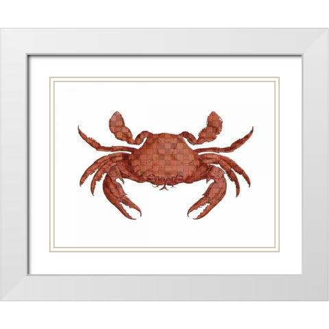 Crustation Pattern 2 White Modern Wood Framed Art Print with Double Matting by Lewis, Sheldon