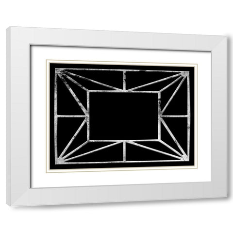 Transitional Geo White Modern Wood Framed Art Print with Double Matting by Lewis, Sheldon