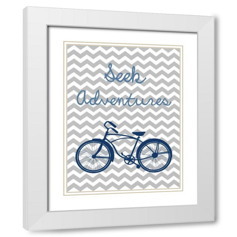 Seek Adventures White Modern Wood Framed Art Print with Double Matting by Lewis, Sheldon