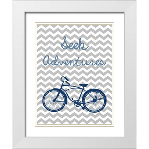 Seek Adventures White Modern Wood Framed Art Print with Double Matting by Lewis, Sheldon